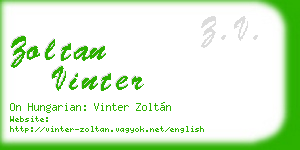zoltan vinter business card