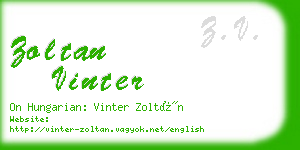zoltan vinter business card